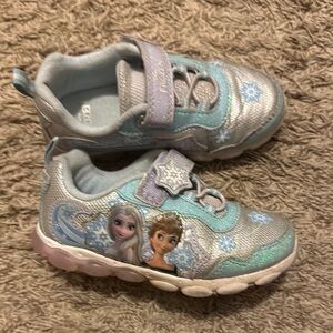 Kids Light-Up Sneakers - Silver and Blue